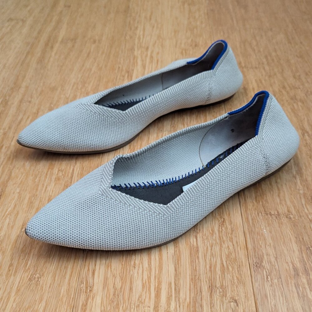 Rothy's Point US 9.5 Tan Flax Luxury Point Flats